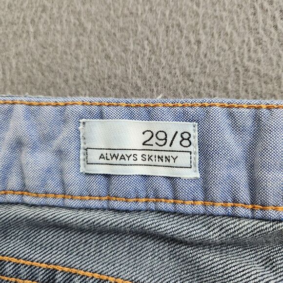 GAP 1969 Women 29/8 Blue Dark Wash Low Rise Always Skinny Stretch Denim Jeans - Picture 7 of 13